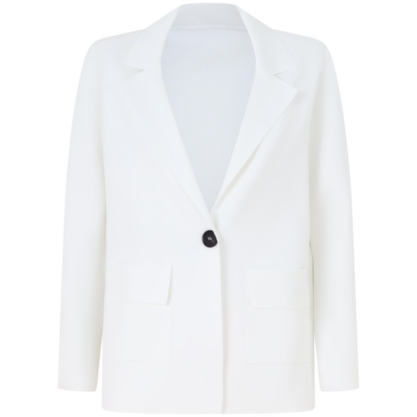 Giacca bianco in maglia per donna