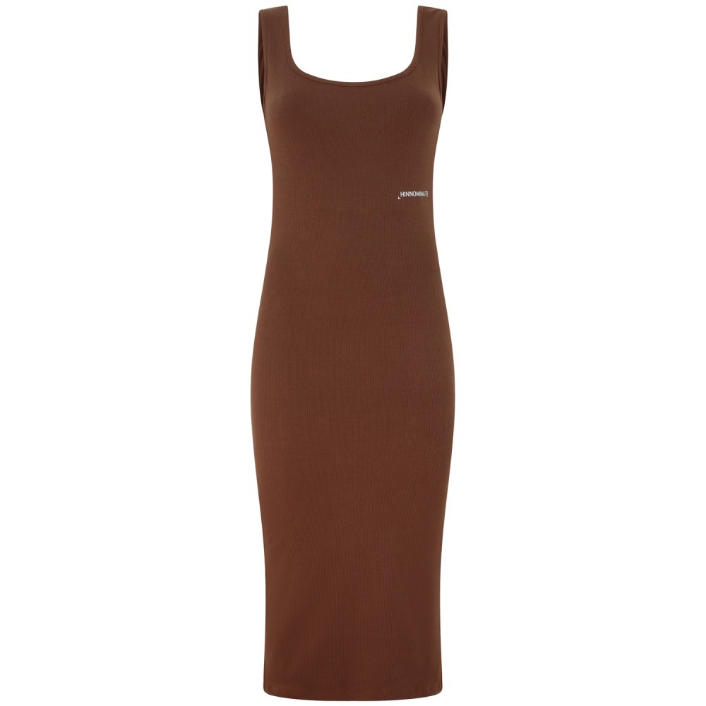 Abito midi marrone  per donna