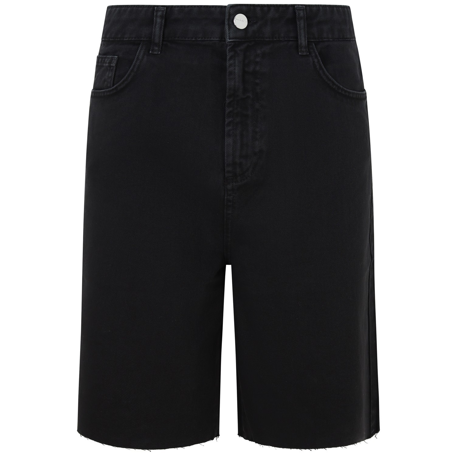 Bermuda in jeans nera per donna 2