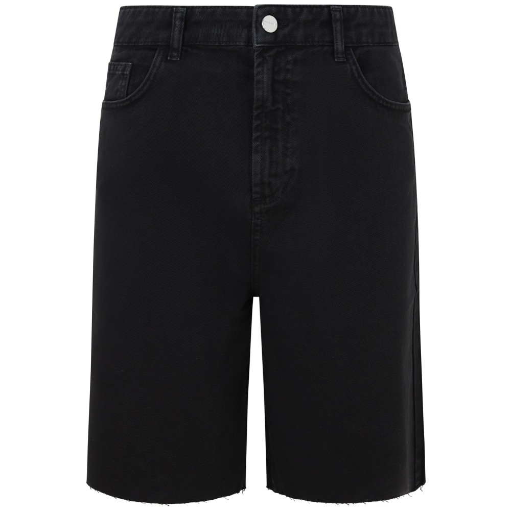 Bermuda in jeans nera per donna