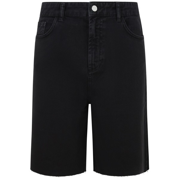 Bermuda in jeans nera per donna