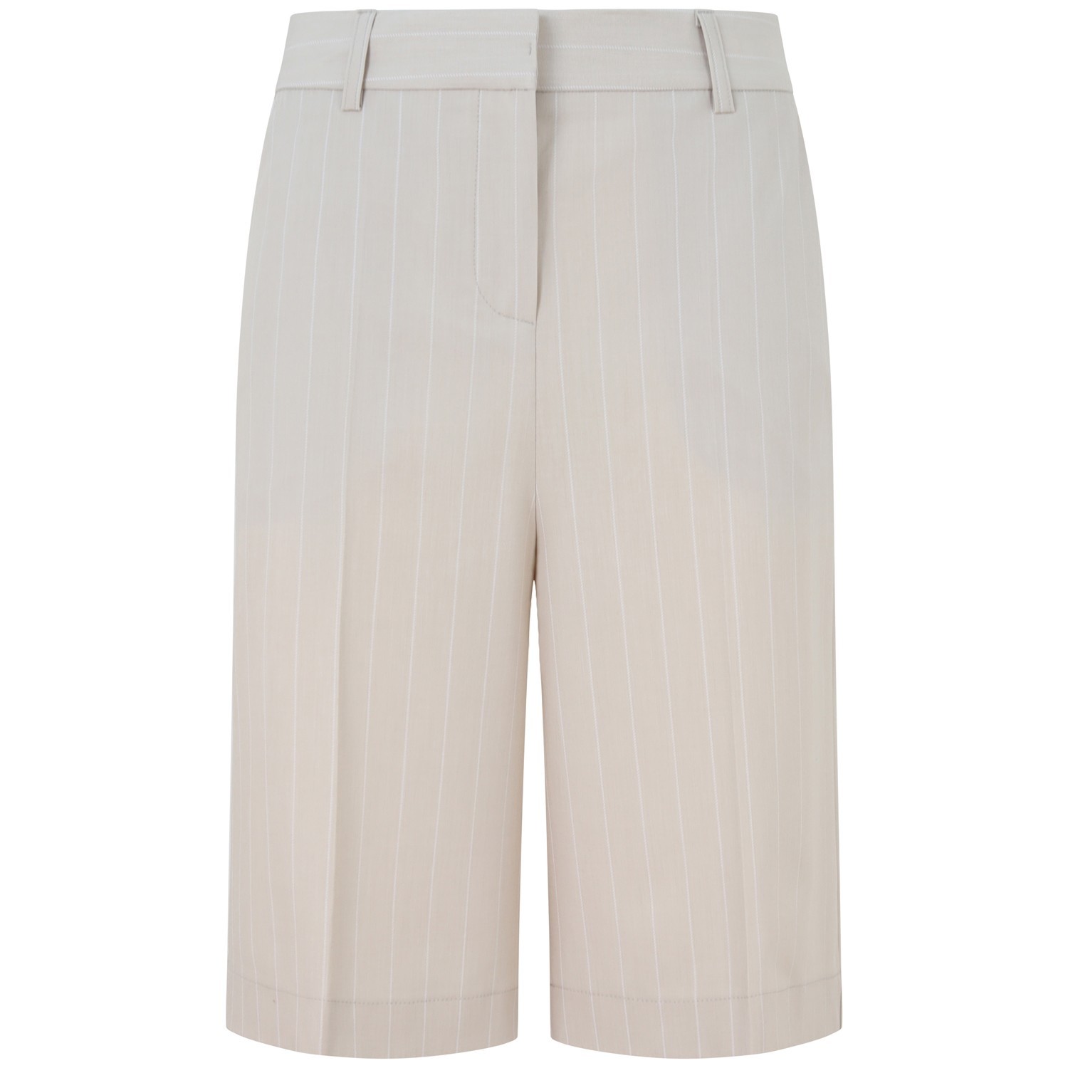 Bermuda beige rigata per donna