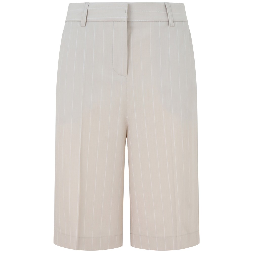 Bermuda beige rigata per donna