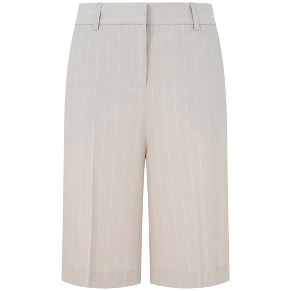 Bermuda beige rigata per donna