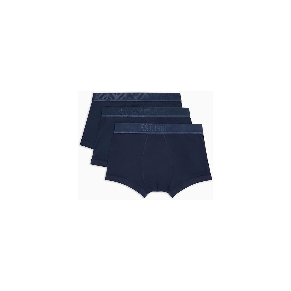 3-pack boxer blu con logo per uomo