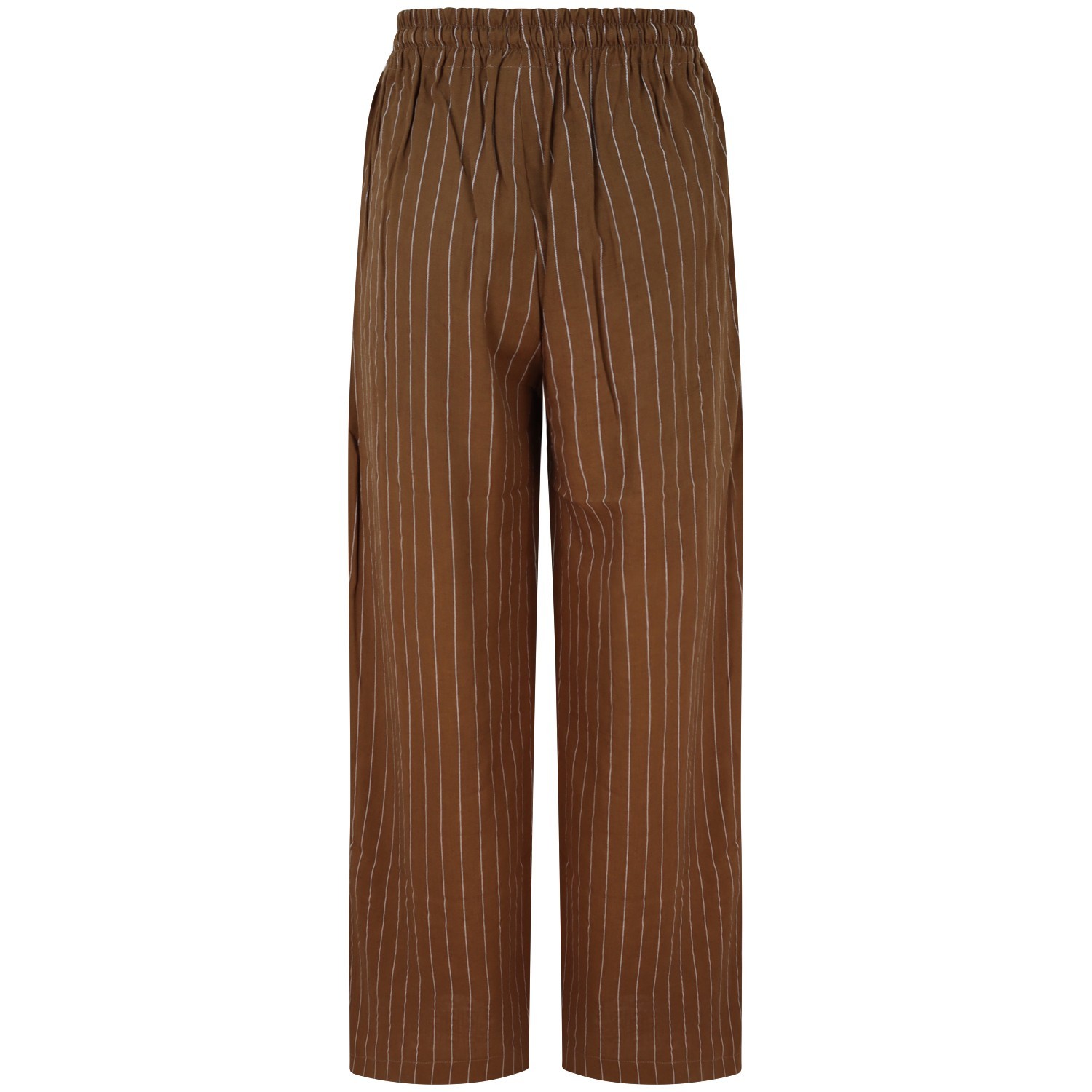 Pantalone gessato marrone  per donna