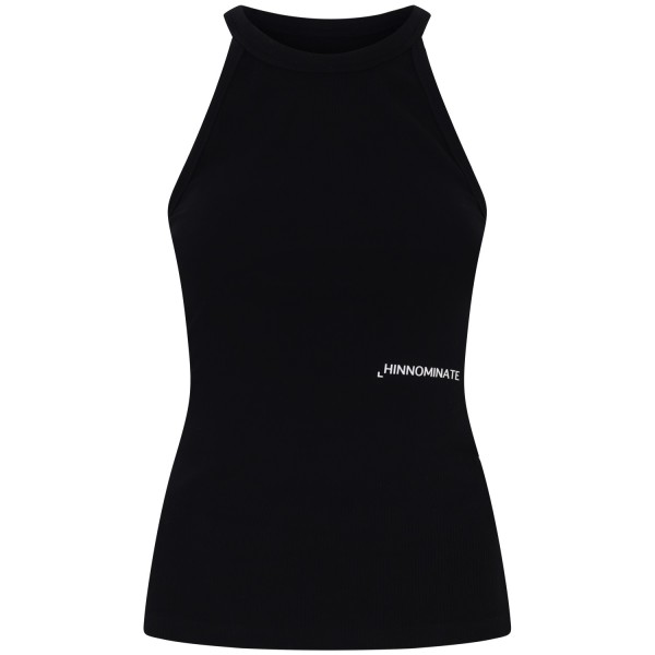 Canotta a costine nera per donna