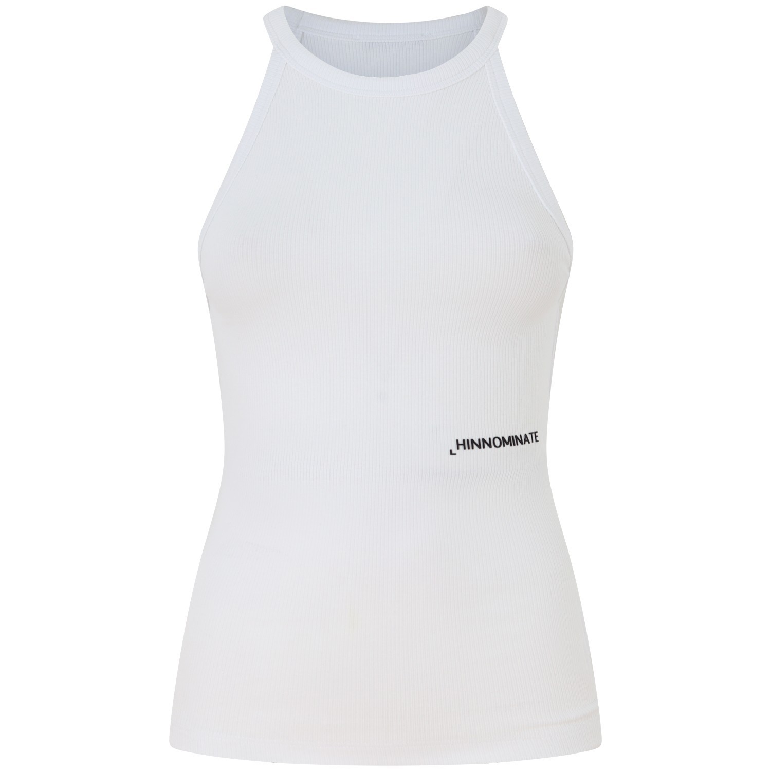 Canotta a costine bianca per donna