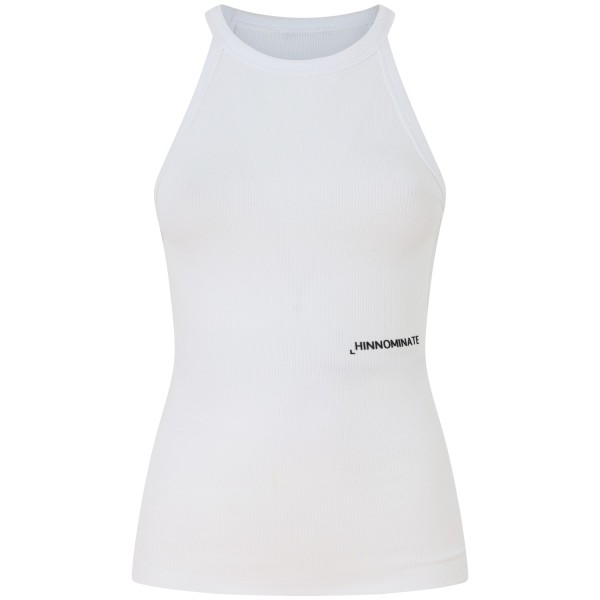 Canotta a costine bianca per donna