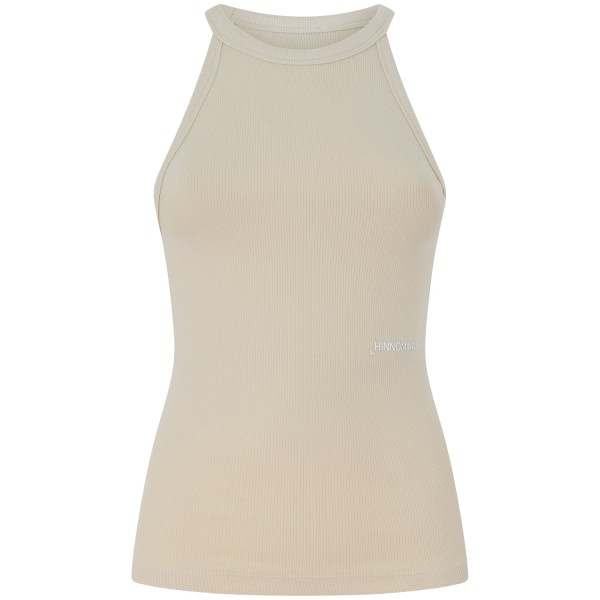 Canotta a costine beige per donna
