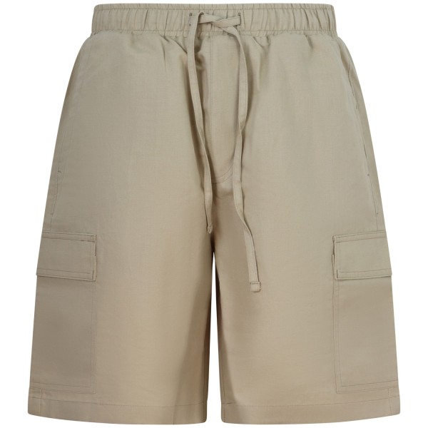 Shorts beige con tasconi per uomo