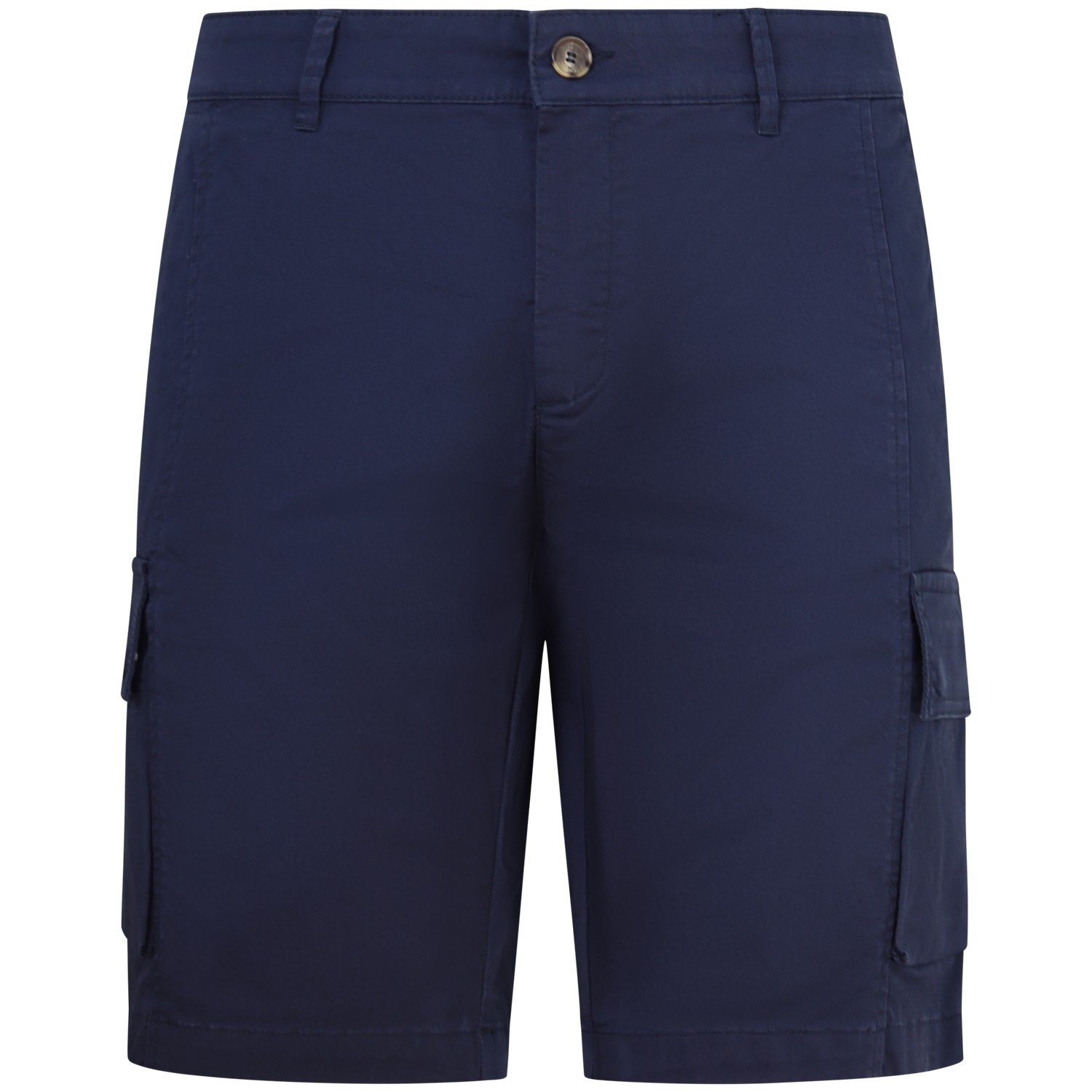 Shorts blu con mini logo per uomo