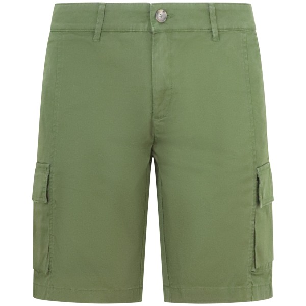 Shorts verde con mini logo per uomo
