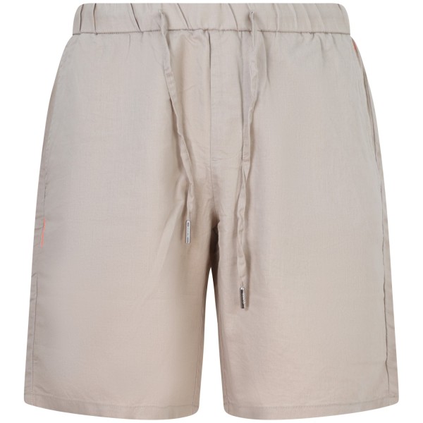 Shorts beige misto lino per uomo