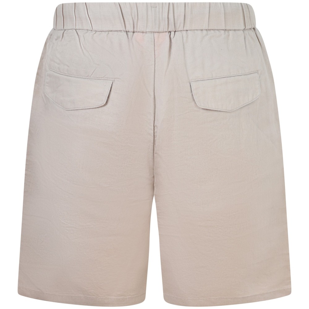 Shorts beige misto lino per uomo