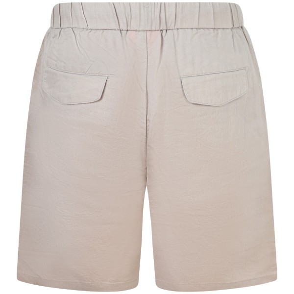Shorts beige misto lino per uomo