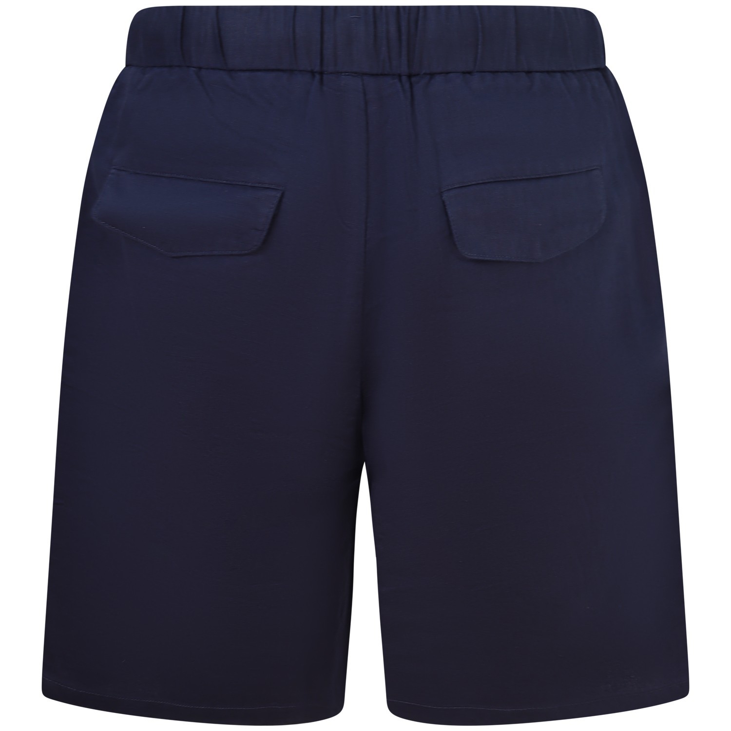 Shorts blu misto lino per uomo