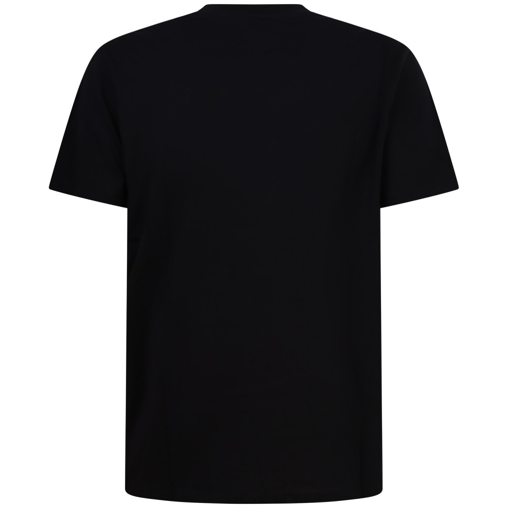 T-shirt nera con logo centrale per uomo