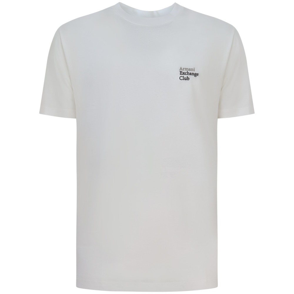 T-shirt bianca con logo laterale per uomo