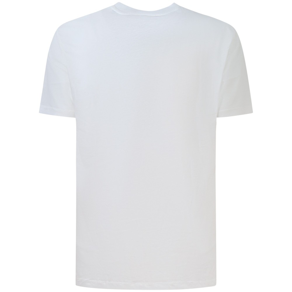 T-shirt bianca con logo laterale per uomo