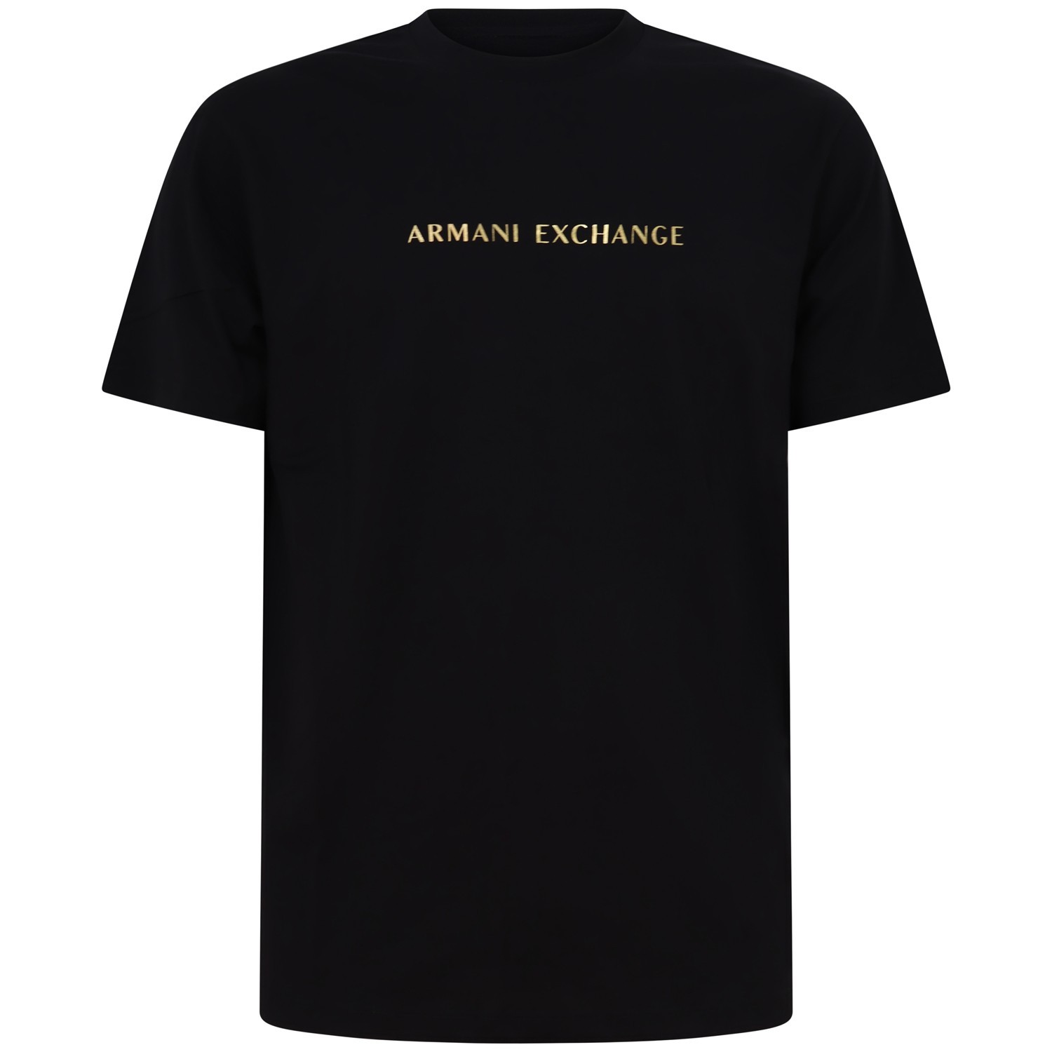 T-shirt nera con logo centrale per uomo