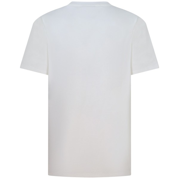 T-shirt bianca con logo laterale per uomo
