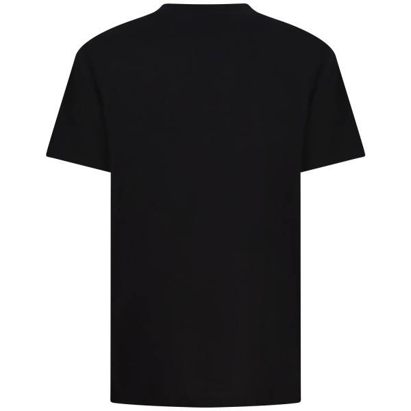 T-shirt nera con logo laterale per uomo