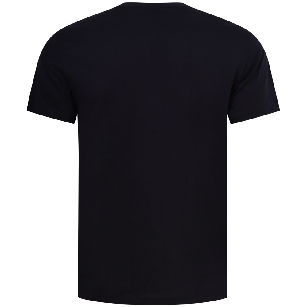T-shirt blu con logo centrale per uomo