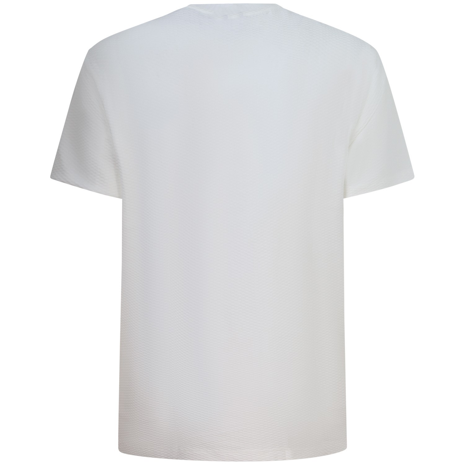 T-shirt bianca con trama lavorata per uomo 2