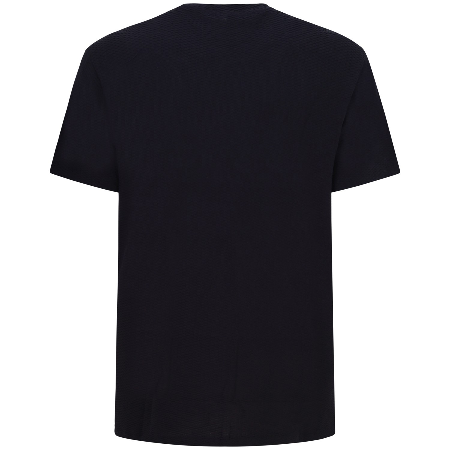 T-shirt blu con trama lavorata per uomo 2