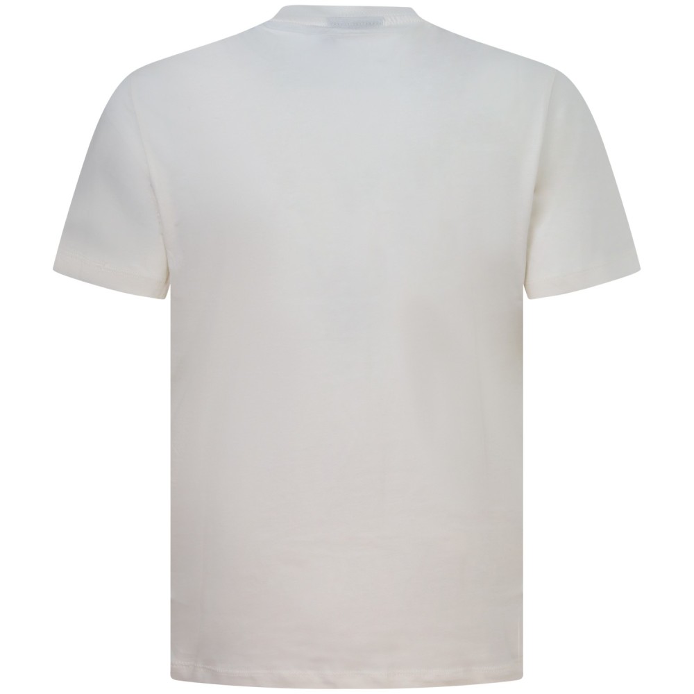 T-shirt bianca con logo centrale per uomo