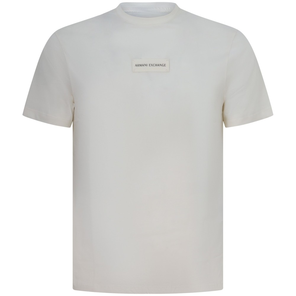 T-shirt bianca con logo centrale per uomo