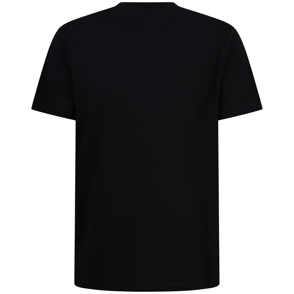 T-shirt nera con logo centrale per uomo