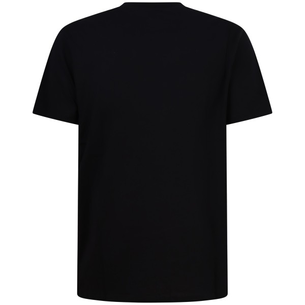T-shirt nera con logo centrale per uomo