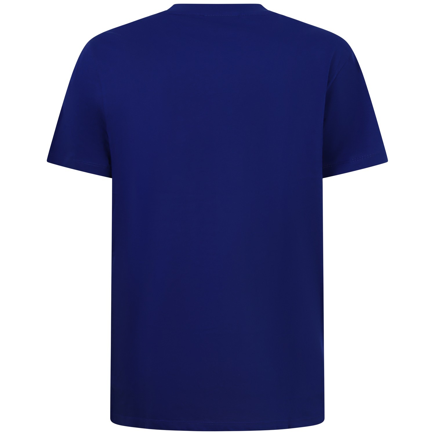 T-shirt blu elettrico con logo centrale per uomo 2