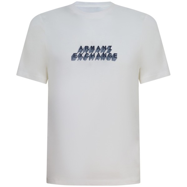 T-shirt bianca con logo centrale per uomo