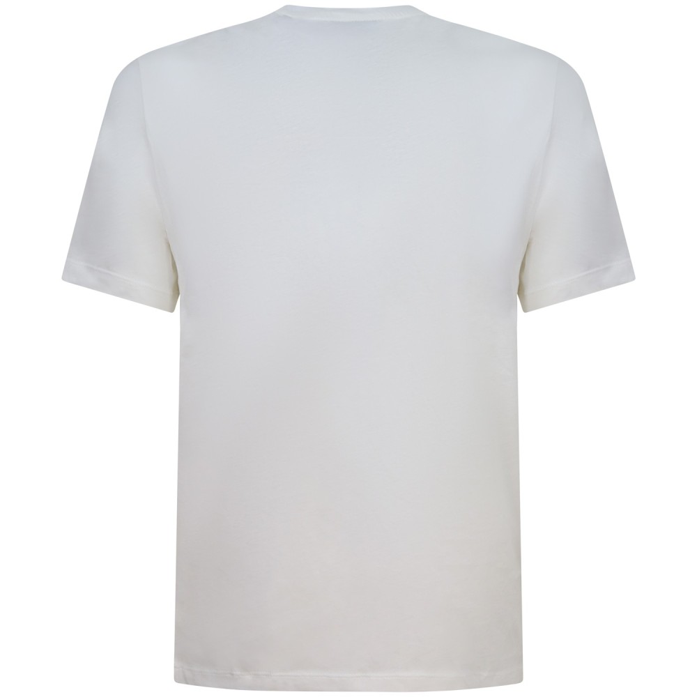 T-shirt bianca con logo centrale per uomo