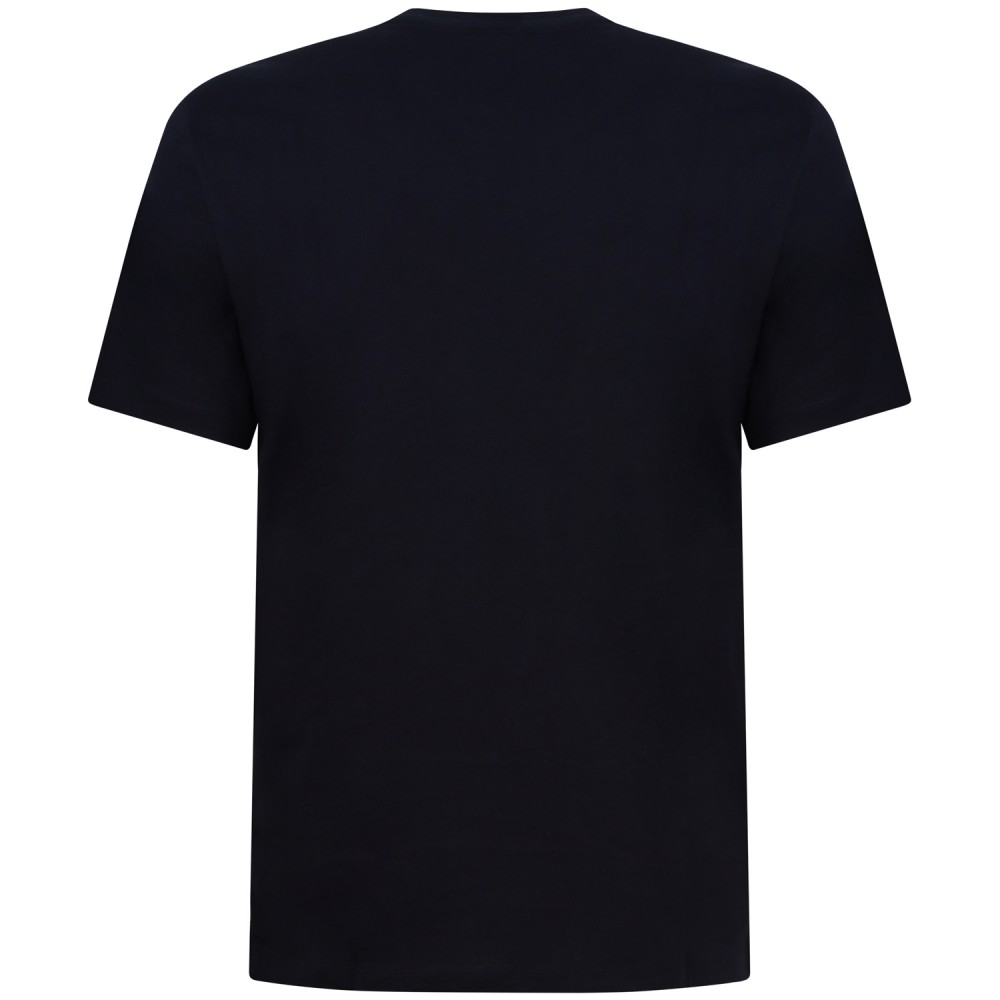 T-shirt blu con logo centrale per uomo
