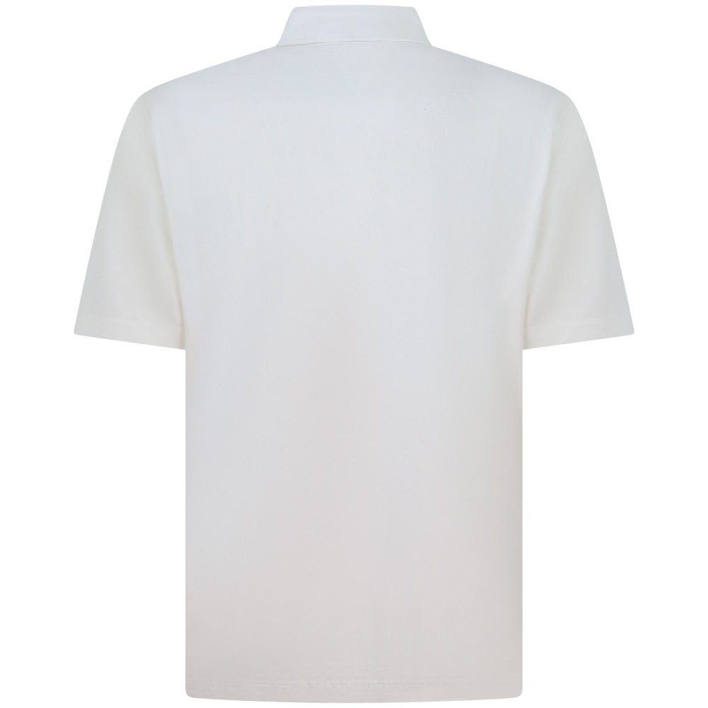 Polo bianca con logo laterale per uomo