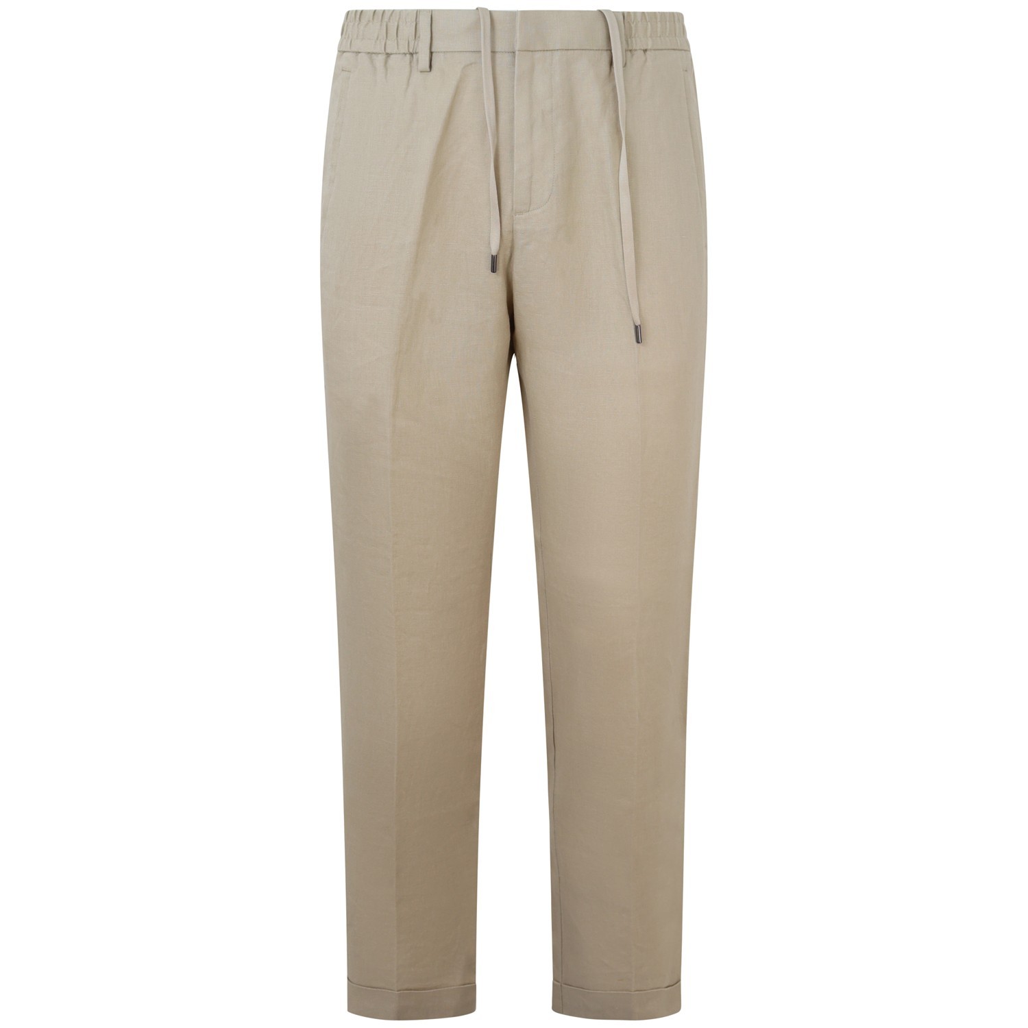 Pantalone beige in lino per uomo