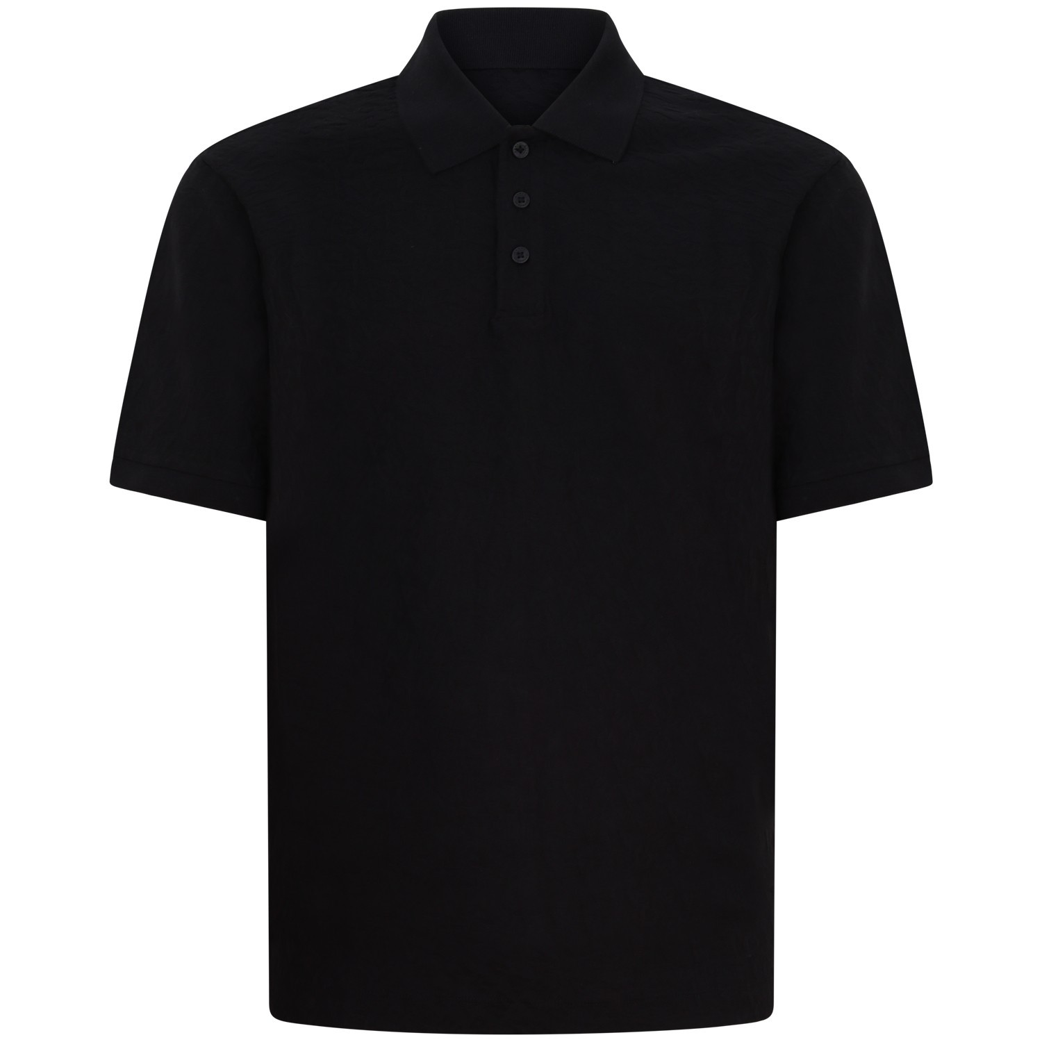 Polo nera con logo all over per uomo