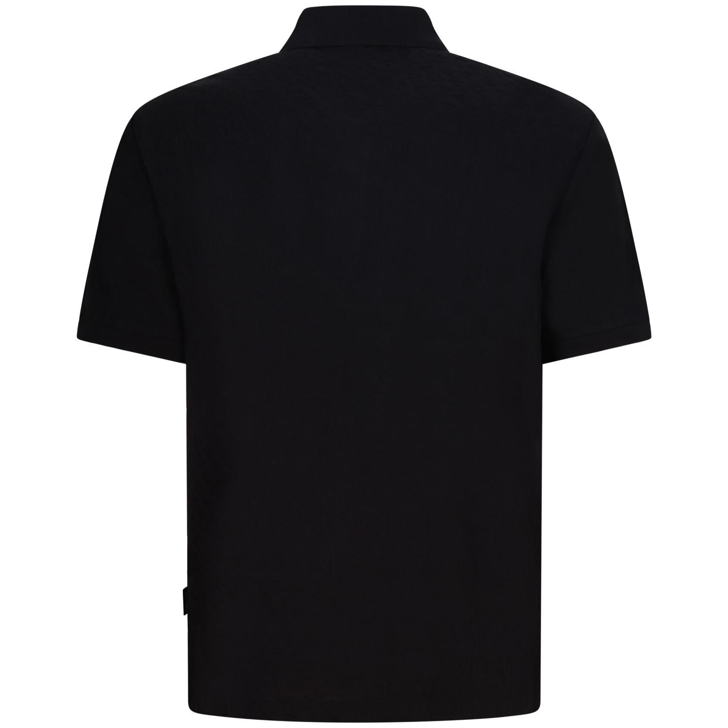 Polo nera con logo all over per uomo 2