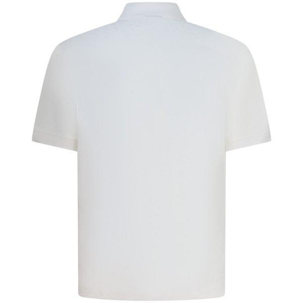 Polo bianca con logo all over per uomo