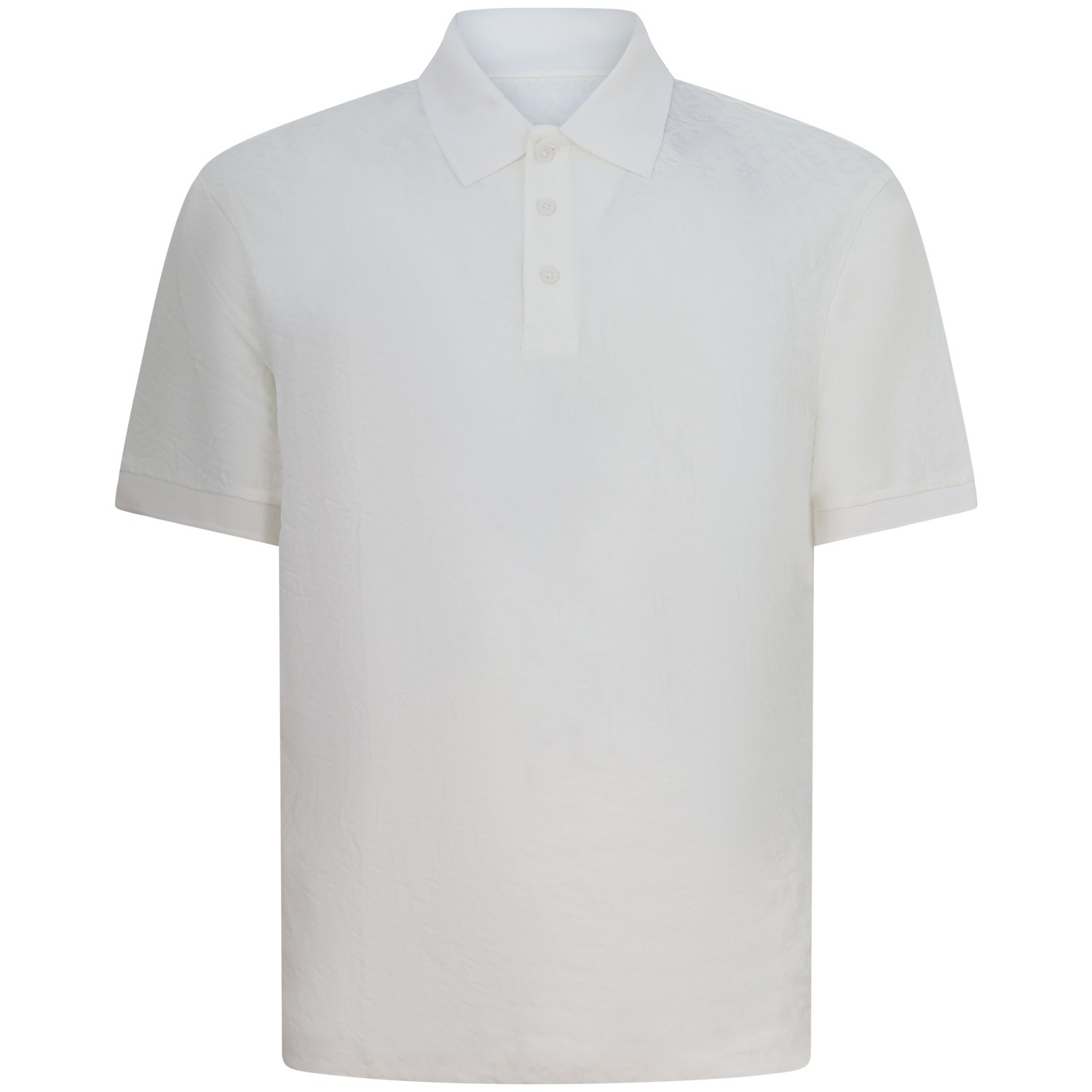 Polo bianca con logo all over per uomo