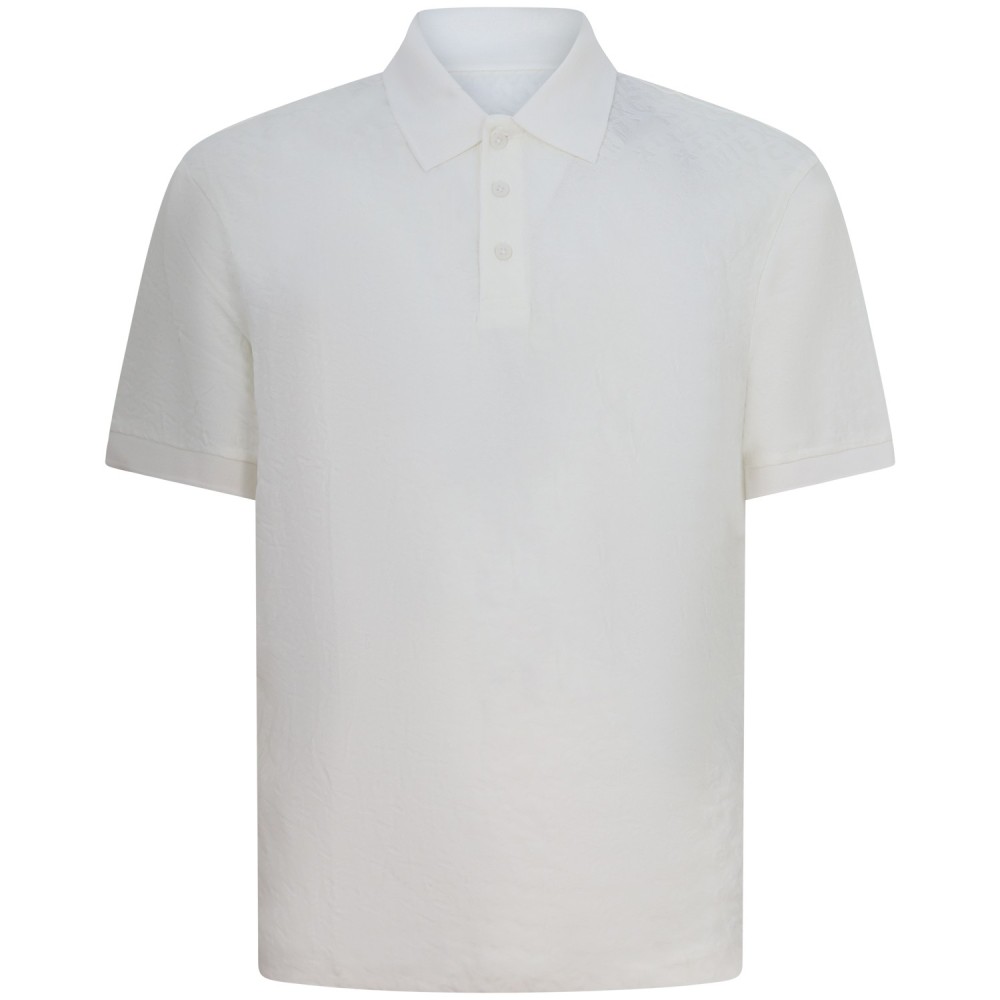 Polo bianca con logo all over per uomo