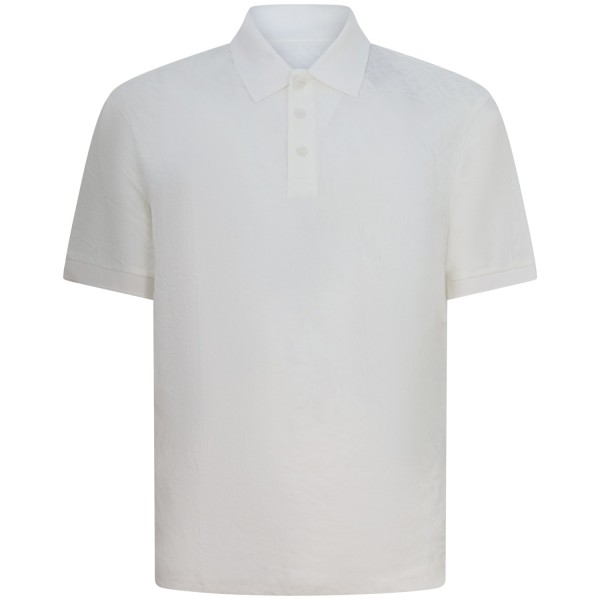 Polo bianca con logo all over per uomo