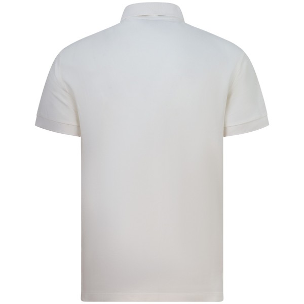 Polo avorio con logo laterale per uomo