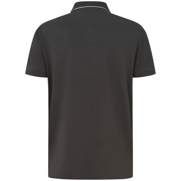 Polo verde con logo laterale per uomo