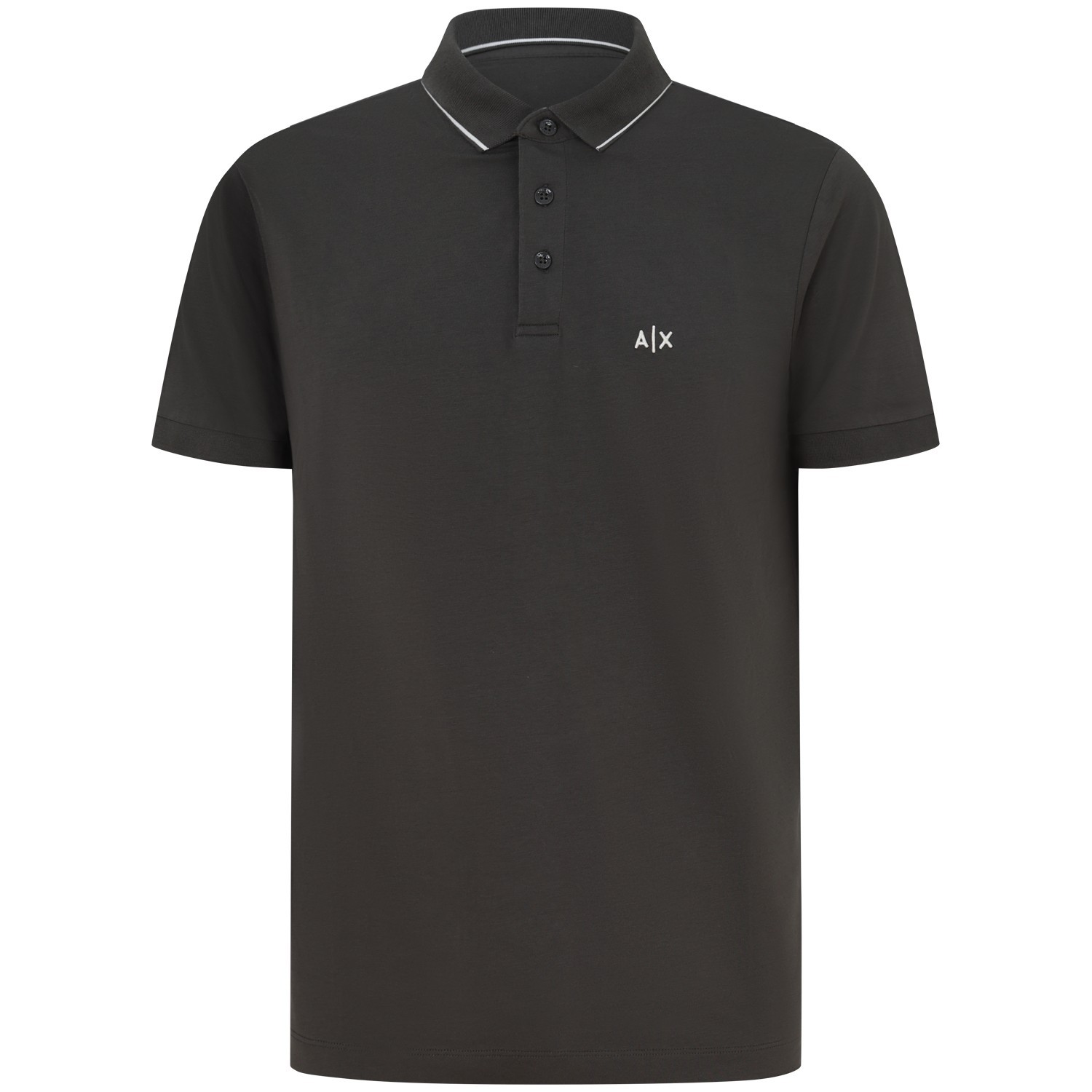 Polo verde con logo laterale per uomo