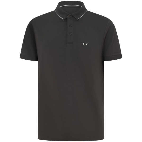 Polo verde con logo laterale per uomo